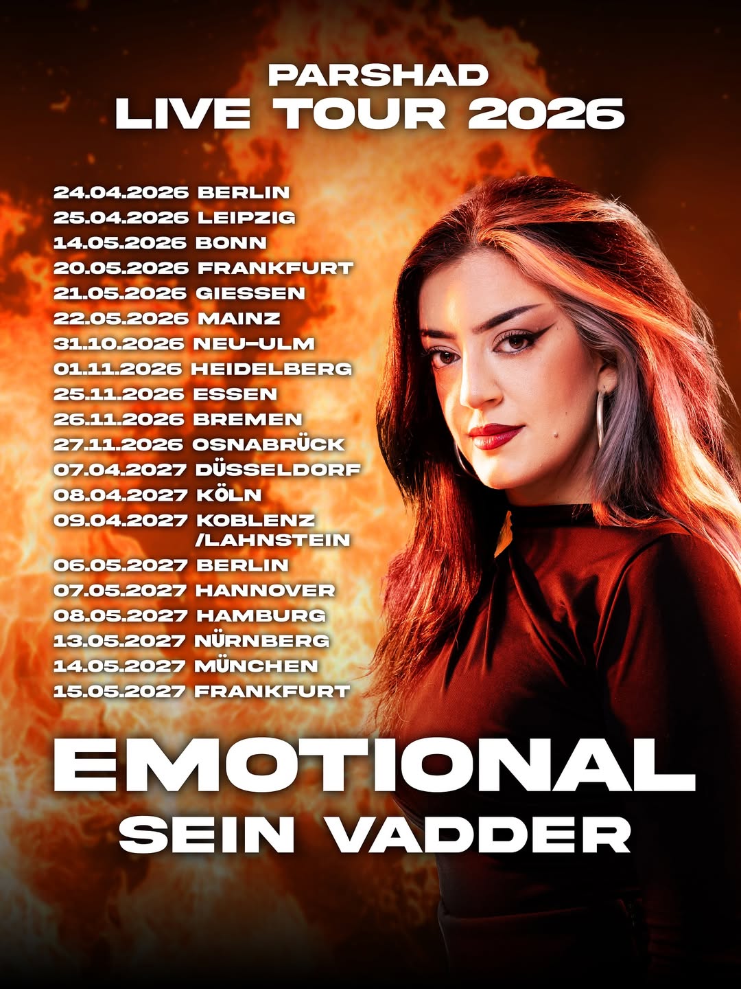 Parshad Emotional sein Vadder tour Poster 2026–2027